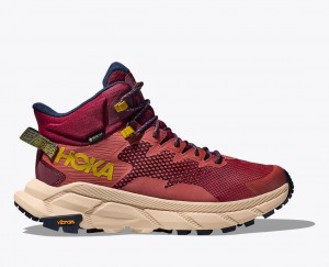 Botte Randonnée HOKA Trail Code GTX Homme Rouge Marron | 5071XHKQE