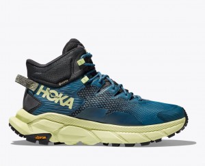 Botte Randonnée HOKA Trail Code GTX Homme Bleu Noir Vert Clair | 0132DAZSV