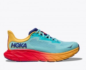 Chaussure Running HOKA Arahi 7 Femme Turquoise Orange | 9850EDOQA