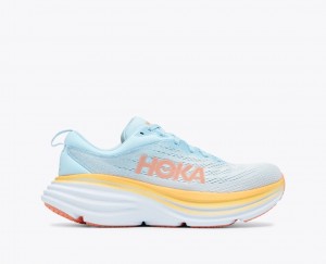 Chaussure Running HOKA Bondi 8 Femme Bleu Clair | 5472MDGEF