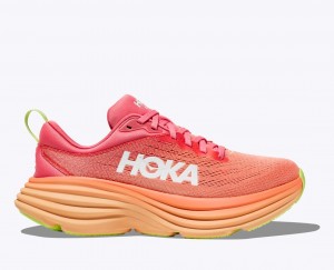 Chaussure Running HOKA Bondi 8 Femme Corail | 0847JYTWE