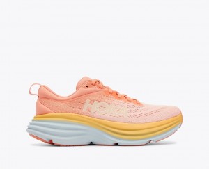 Chaussure Running HOKA Bondi 8 Femme Corail Clair | 5821DLCAH