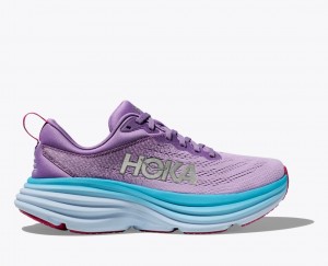 Chaussure Running HOKA Bondi 8 Femme Violette Bleu | 1594XVWCN