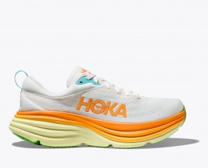 Chaussure Running HOKA Bondi 8 Homme Blanche Orange | 7152LHCPS