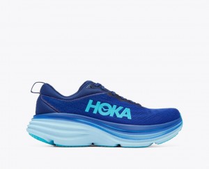 Chaussure Running HOKA Bondi 8 Homme Bleu Foncé Bleu Clair | 2138SLKGF