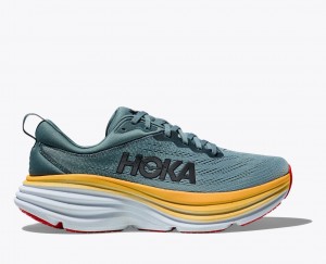 Chaussure Running HOKA Bondi 8 Homme Bleu Foncé Jaune | 2804OCFIE