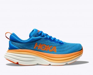 Chaussure Running HOKA Bondi 8 Homme Bleu Orange | 9705RUVAO