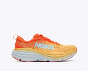 Chaussure Running HOKA Bondi 8 Homme Orange Rouge | 6749POFWQ