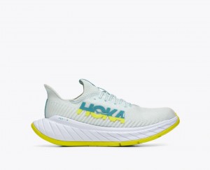 Chaussure Running HOKA Carbon X 3 Femme Blanche Vert | 1275AXBQY