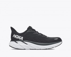 Chaussure Running HOKA Clifton 8 Homme Noir Blanche | 9564ZUFHP