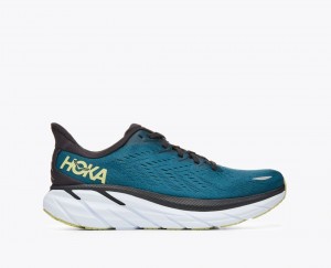 Chaussure Running HOKA Clifton 8 Homme Turquoise Foncé Noir | 3196ATGMW