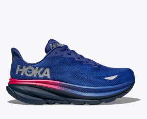 Chaussure Running HOKA Clifton 9 GTX Femme Bleu | 6078GEUWT