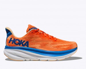 Chaussure Running HOKA Clifton 9 Homme Orange Bleu | 6137MPXKZ