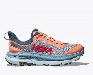 Chaussure Trail Running HOKA Mafate Speed 4 Femme Grise Corail | 5279THBCU