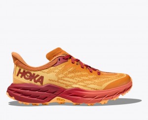 Chaussure Trail Running HOKA Speedgoat 5 Homme Orange Rouge Marron | 8461DZMCW