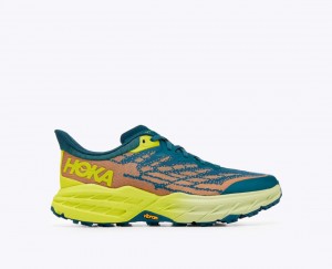 Chaussure Trail Running HOKA Speedgoat 5 Homme Vert Foncé Orange | 0324GYRBS