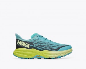 Chaussure Trail Running HOKA Speedgoat 5 Femme Turquoise Bleu Marine | 9654LJUCW