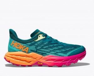 Chaussure Trail Running HOKA Speedgoat 5 Femme Vert Orange | 3624JBIVN