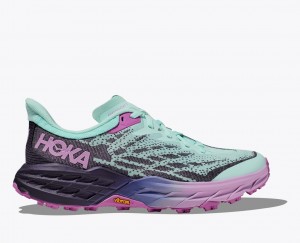 Chaussure Trail Running HOKA Speedgoat 5 Femme Turquoise Violette | 3568EROXM