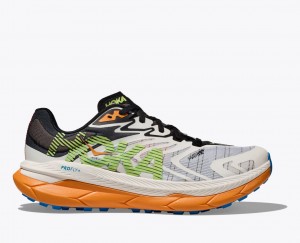 Chaussure Trail Running HOKA Tecton X 2 Homme Blanche Noir Vert | 9856VLTKR