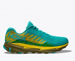 Chaussure Trail Running HOKA Torrent 3 Homme Turquoise Jaune | 8653BJAIO