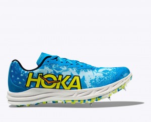 Chaussure d'Athlétisme HOKA Crescendo XC Homme Bleu Vert | 6521JFQBC