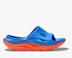 Claquette HOKA Ora Recovery 3 Enfant Bleu Orange | 3519CUDNI