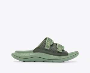 Slide HOKA Ora Luxe Homme Vert | 8740DMCTO