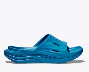 Slide HOKA Ora Recovery 3 Femme Bleu | 7042LWVKE