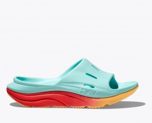 Slide HOKA Ora Recovery 3 Femme Turquoise Clair Orange | 9571DINHQ