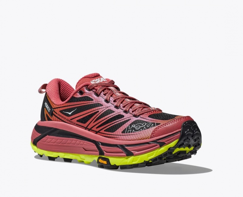 Basket HOKA Mafate Speed 2 Femme Rouge Marron Noir | 0479NWKYP