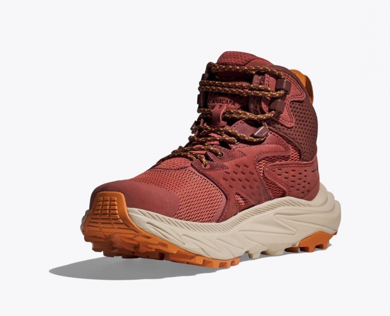 Botte Randonnée HOKA Anacapa 2 Mid GTX Femme Rouge | 9237RHDGK