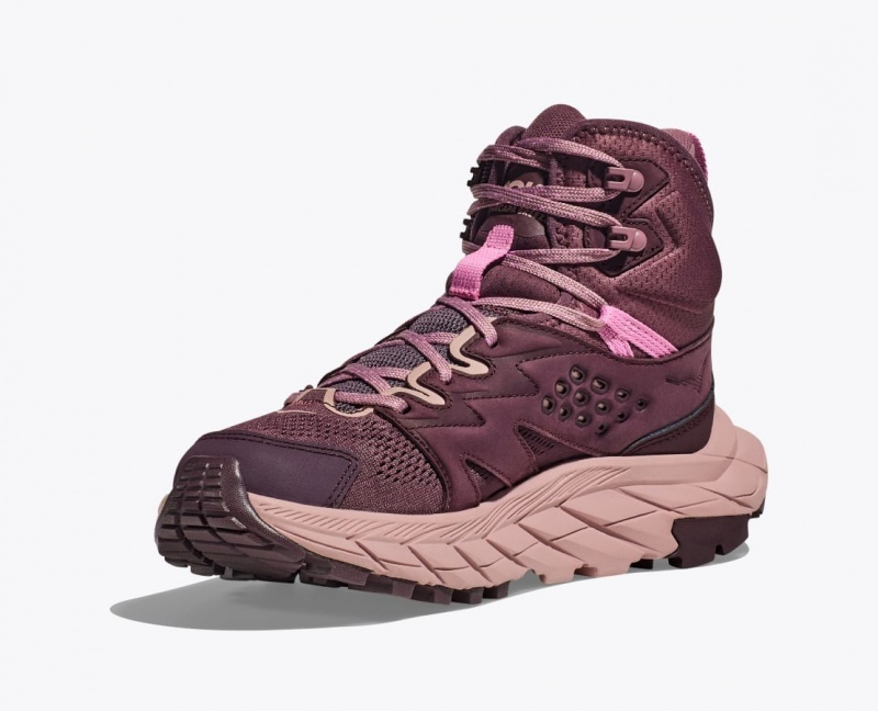 Botte Randonnée HOKA Anacapa Breeze Mid Femme Bordeaux | 6351PJXAL