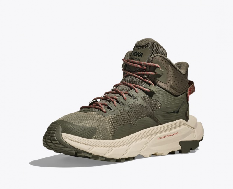 Botte Randonnée HOKA Trail Code GTX Homme Vert Olive Vert | 6291UYAXV