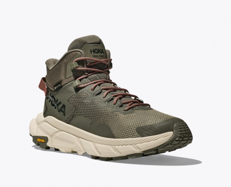 Botte Randonnée HOKA Trail Code GTX Homme Vert Olive Vert | 6291UYAXV