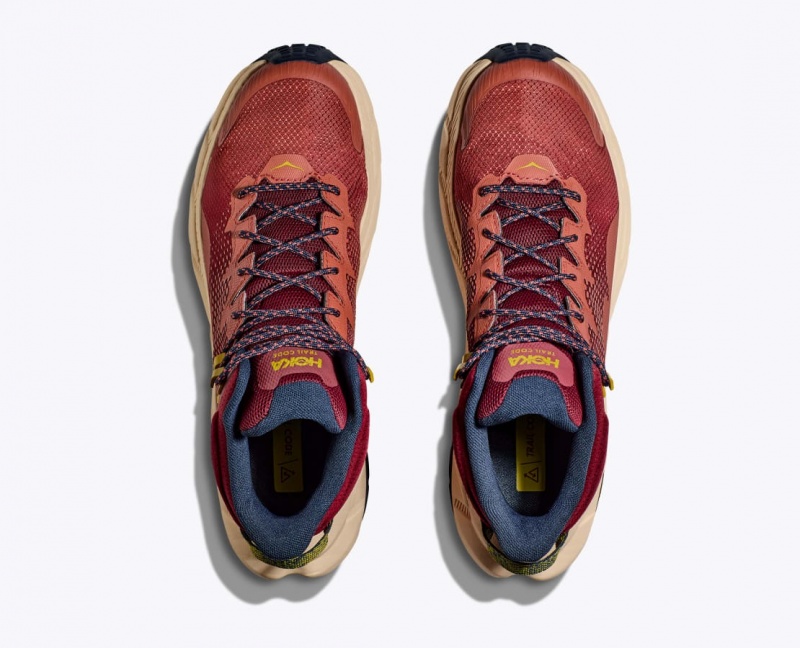 Botte Randonnée HOKA Trail Code GTX Homme Rouge Marron | 5071XHKQE