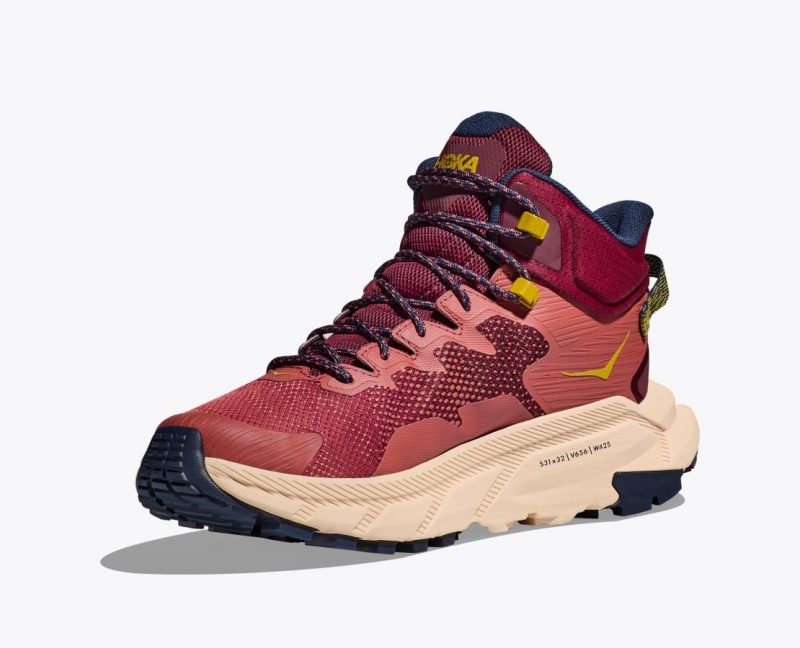 Botte Randonnée HOKA Trail Code GTX Homme Rouge Marron | 5071XHKQE