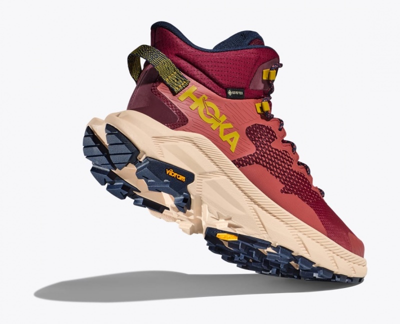 Botte Randonnée HOKA Trail Code GTX Homme Rouge Marron | 5071XHKQE