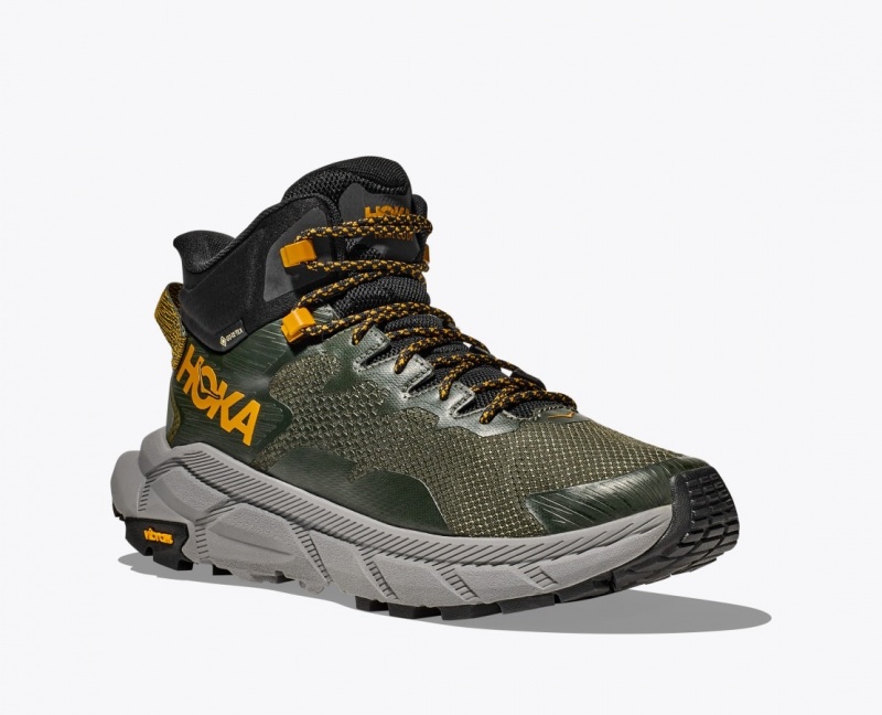 Botte Randonnée HOKA Trail Code GTX Homme Vert Foncé | 1635RLYIU