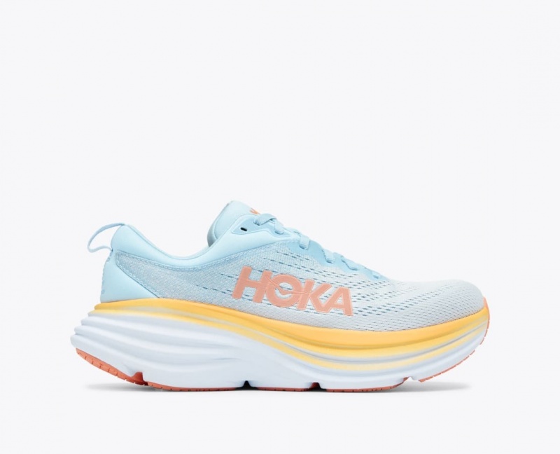 Chaussure Running HOKA Bondi 8 Femme Bleu Clair | 5472MDGEF