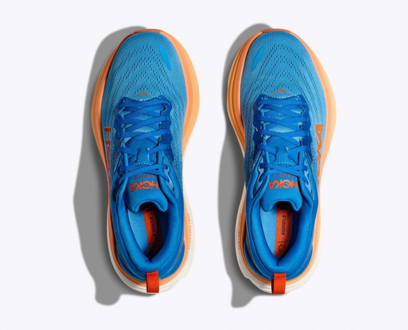 Chaussure Running HOKA Bondi 8 Homme Bleu Orange | 9705RUVAO