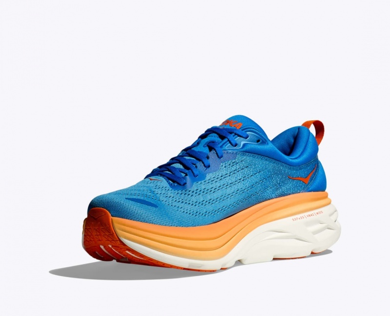 Chaussure Running HOKA Bondi 8 Homme Bleu Orange | 9705RUVAO