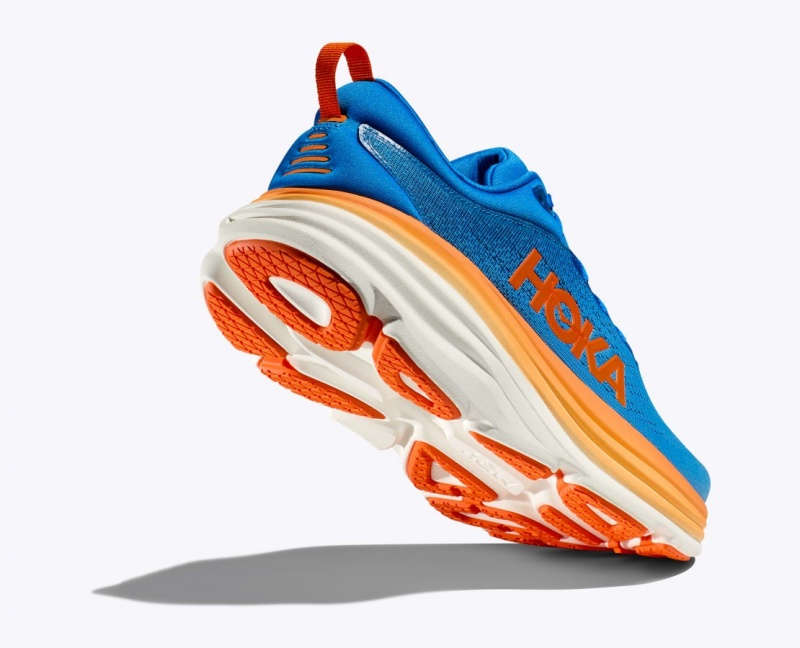 Chaussure Running HOKA Bondi 8 Homme Bleu Orange | 9705RUVAO