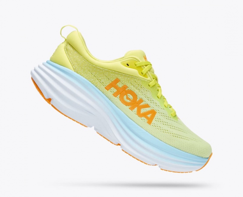 Chaussure Running HOKA Bondi 8 Homme Vert Clair Bleu Clair | 7086ZIVUF