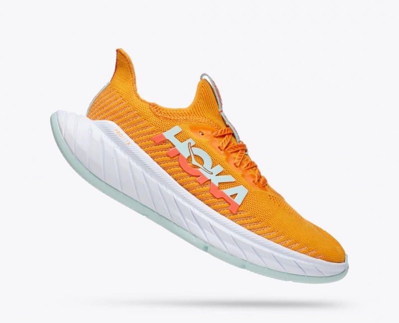 Chaussure Running HOKA Carbon X 3 Femme Orange Corail | 2748ZXRYG