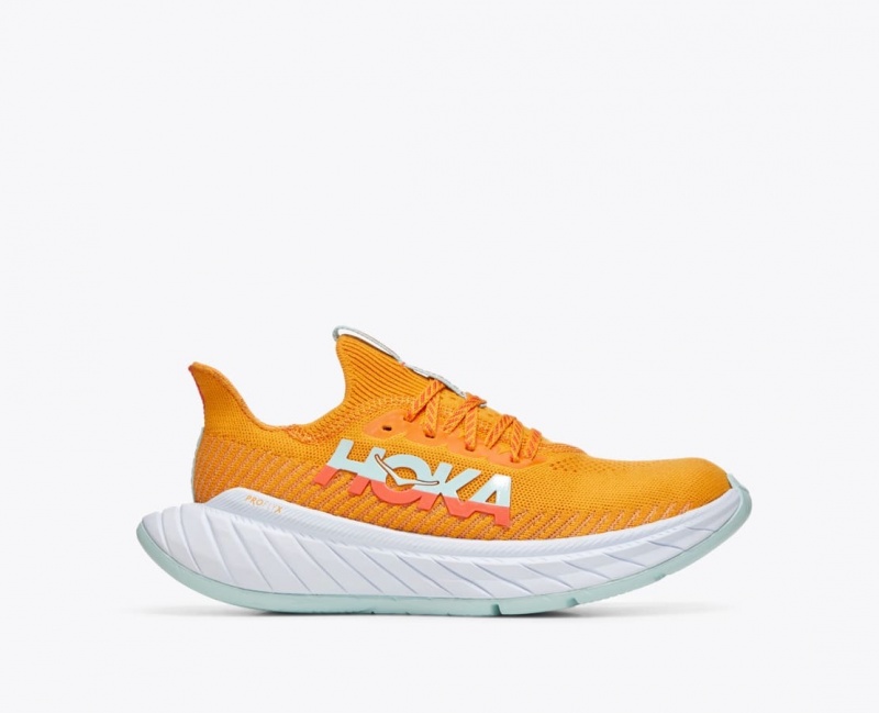 Chaussure Running HOKA Carbon X 3 Femme Orange Corail | 2748ZXRYG