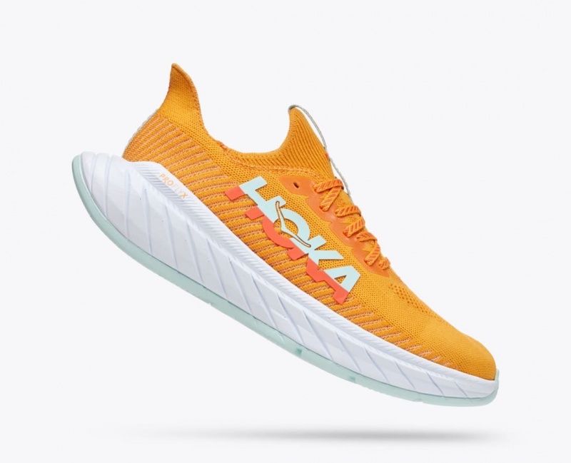 Chaussure Running HOKA Carbon X 3 Homme Orange Corail | 7149FWKUQ