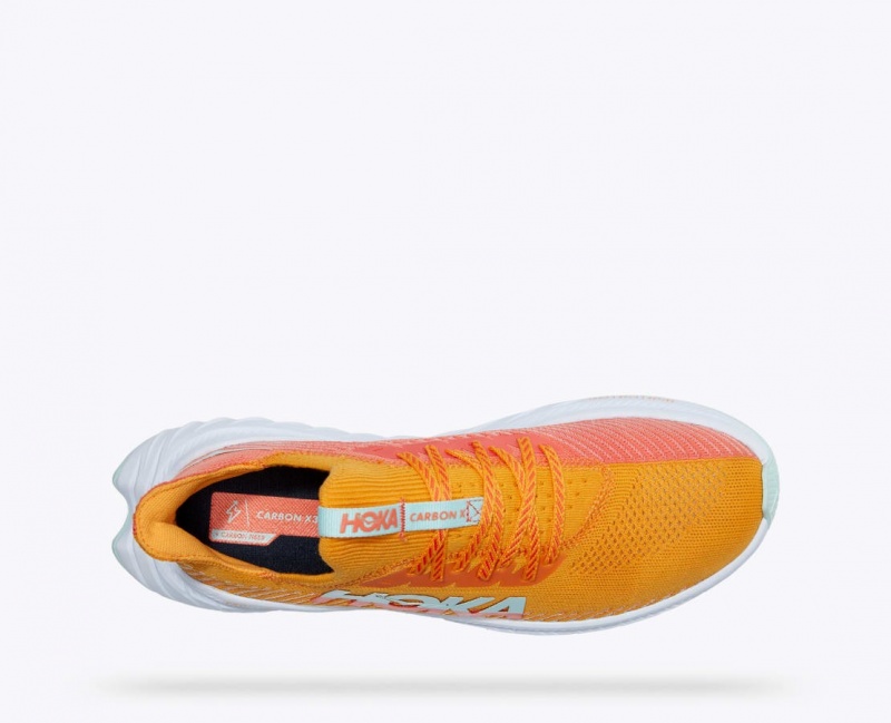 Chaussure Running HOKA Carbon X 3 Homme Orange Corail | 7149FWKUQ