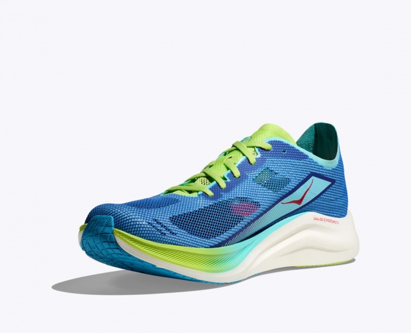 Chaussure Running HOKA Cielo Route Femme Bleu Vert | 7809KFRCE