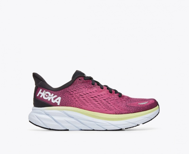 Chaussure Running HOKA Clifton 8 Femme Bordeaux Clair | 1389LISMV